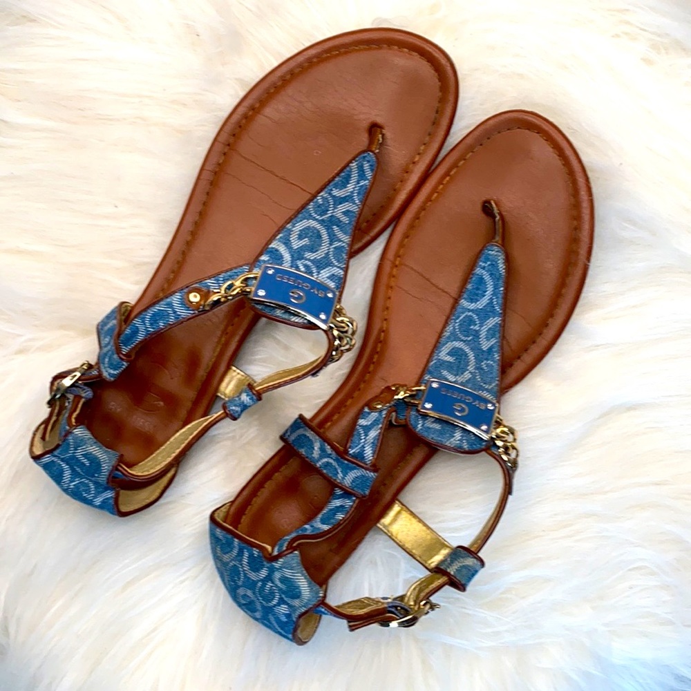 G by guess sandals size 8 denim